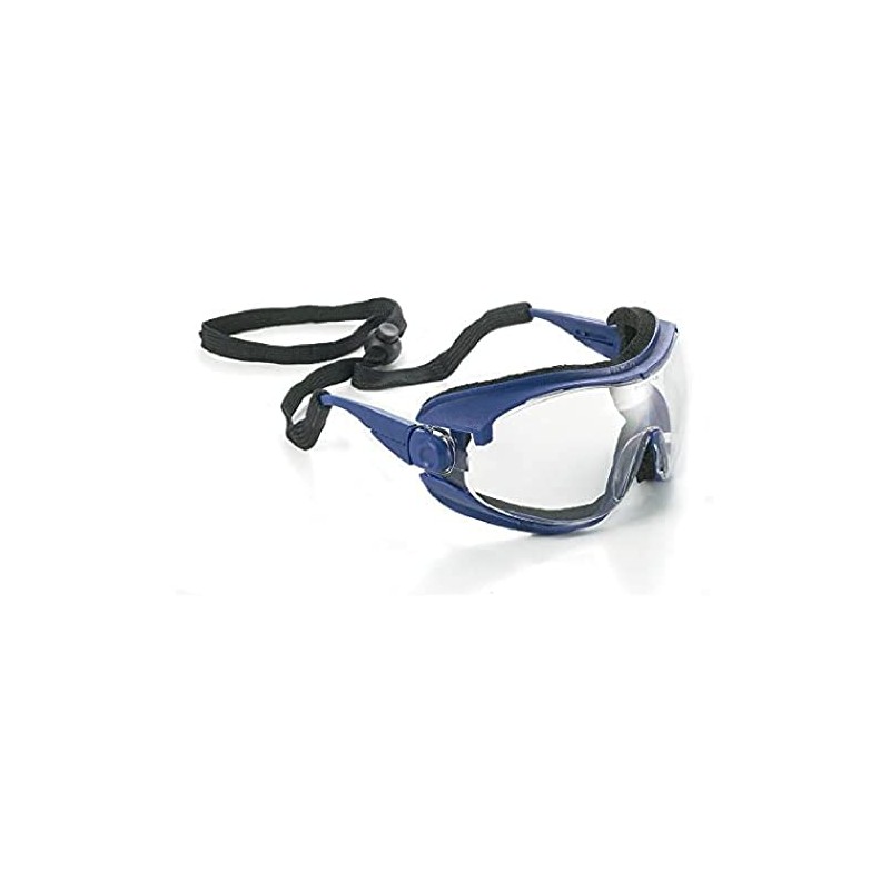 Univet No. 543 543.01.01.11 Safety Glasses with Clear Lens Blue