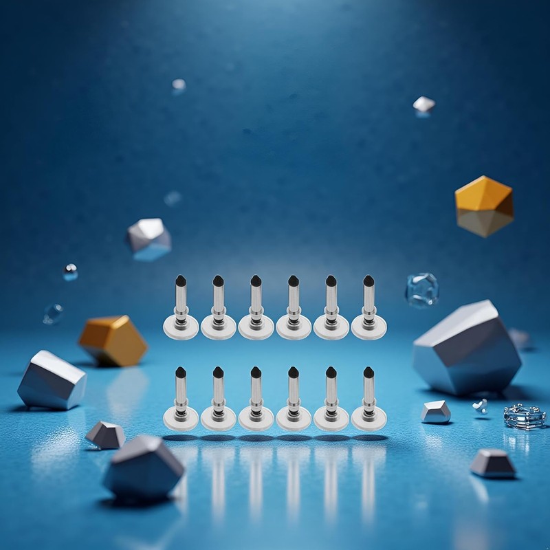 12 Pcs Silver Universal Replacement Stylus Pen Tips Precision Round