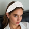 YISSION Knotted Headband Wide Headbands for Women Non Slip White