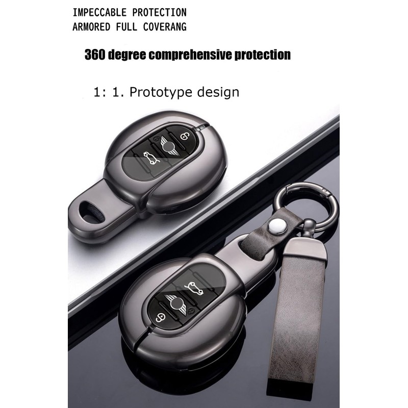 KUNIO Car Key Fob Cover Case Fit for Mini Cooper