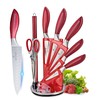 Knife Block Set,8-piece Kitchen Knife Set with Rotatable Storage Stand,