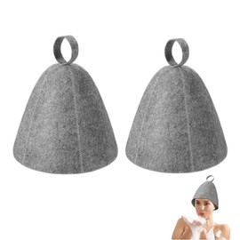 2 Pcs Sauna Hats, Unisex Felted Sauna Cap, for Steam Room Vaporarium Hat Sauna Accessories Steam Bath Hat for Women and Men