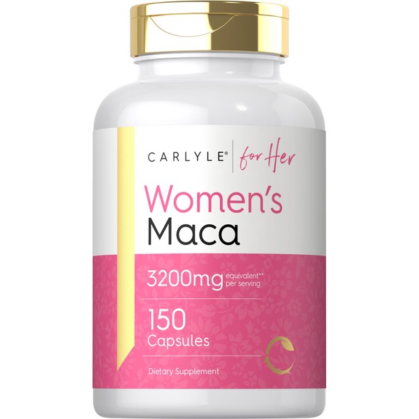 Carlyle Maca Root Capsules for Women 3200mg | 150 Count