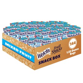 Welch's Fruit Snacks, Mixed Fruit, Great for School Lunches, Bulk Pack, Individual Single Serve Bags, 1.55 oz (Pack of 144)