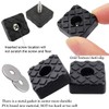 QY 12PCS Black Color Square Shape Rubber Non Slip Non