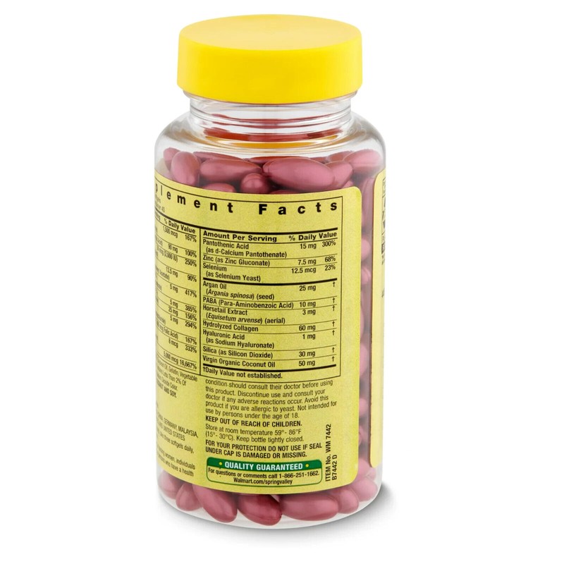 Spring Valley Extra Strength Biotin Hair Skin,Nails Diet Supplement 2pk