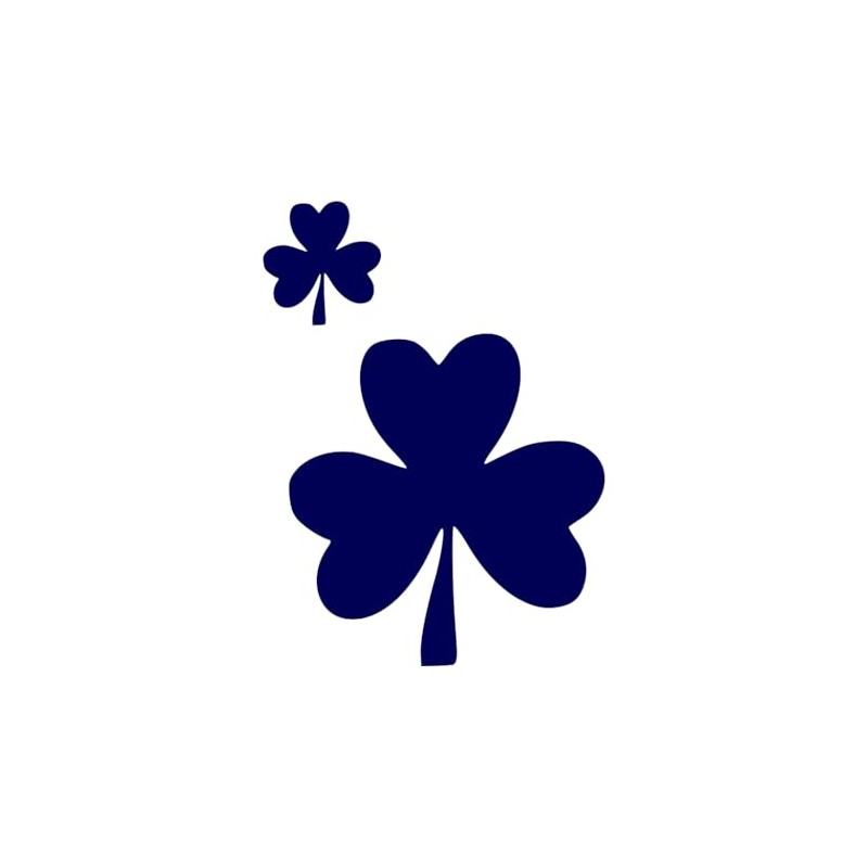 2 X irish Shamrock Semi Permanent Tattoo Waterproof Lasts 1-2