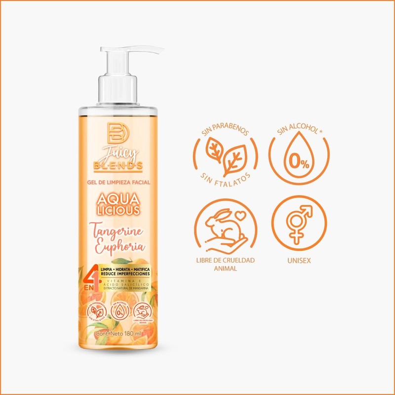 Gel de Limpieza Cuidado Facial 4 en 1 Tangerine Euphoria