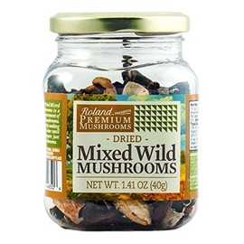 Roland Foods Premium Dried Mixed Wild Mushrooms, Specialty Imported Food, 1.41-Ounce Jar