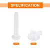 sourcing map 2Pcs Toilet Seat Hinges Screws, White Universal Plastic