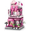 MEIEST 4 Packs Mini City Shop Street View Building Blocks