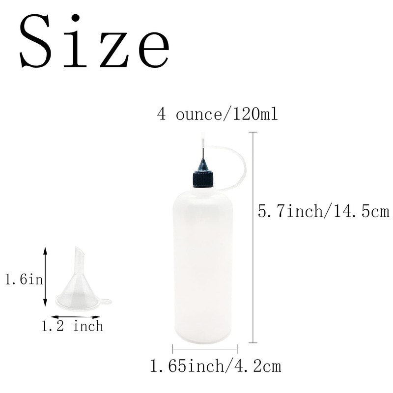 MYYZMY 12 Pcs Precision Tip Applicator Bottles, 120ml /4 Ounce