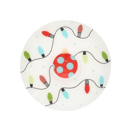 Pavilion Gift Company- Christmas - Glassware Christmas Holiday Winter Seasonal Ornament Lights Serveware Kitchen Decor 6" Bowl & 11.5" Platter Set