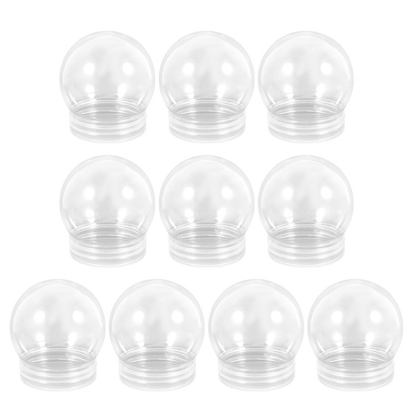 Veemoon 10Pcs Christmas DIY Snow Globe Plastic Fillable Display Balls