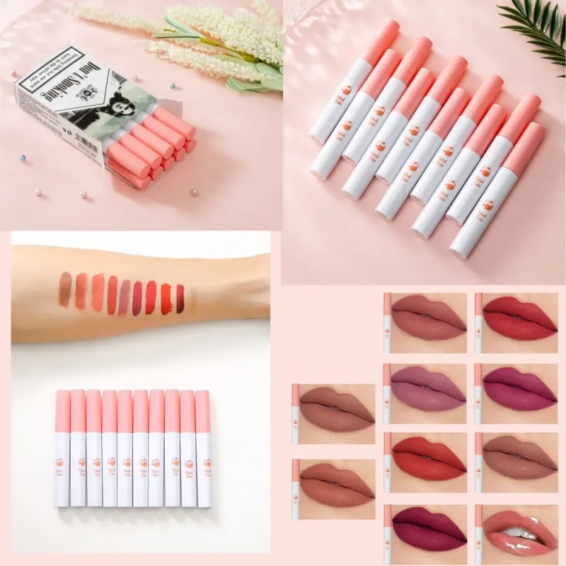 10pc Matte Long-lasting Lip Gloss Set