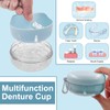 THSTOIC Denture Case & Cup, Travel Retainer Case with Mirror,