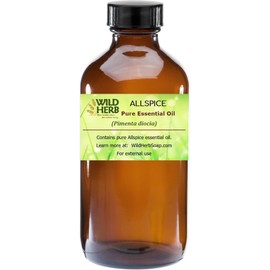 WILD HERB Allspice Essential Oil (4 OZ) - 100% Natural Aromatherapy Oil for Diffusers, Skin, and DIY Projects | Premium Quality, Spicy Scent, Perfect for Candle Making & Home Fragrance