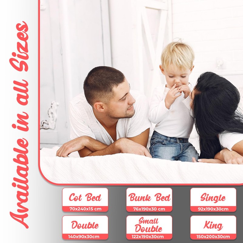 LKH Water Proof Mattress Protector - Hypoallergenic, Noiseless, Breathable, Deep