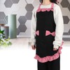 Bowknot Apron Multifunctional Cooking OilProof Waterproof Antifouling Apron for Kitchen(Black