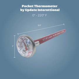 Update International (THP-220) 5 1/2" Long Dial Pocket Thermometer