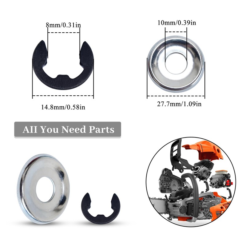 HAISHINE 2Set Clutch Washer and Clip fit Stihl MS170 MS180