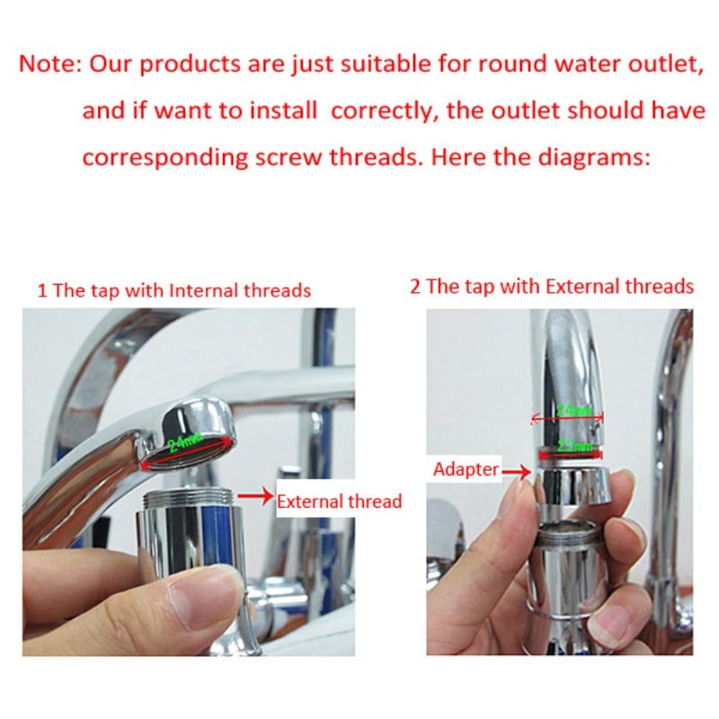 Kitchen Water Saver Tap 7 Colours Change Automatic LED Light