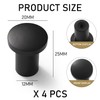 DAZZLUXE Pack of 4 Coat Hooks, Wardrobe Hooks, Round Coat