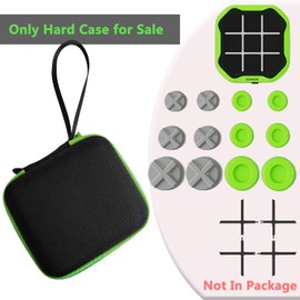 JCHPINE Hard Carrying Case for GiiKER Tic Tac Toe Bolt Game 3-in-1 Handheld Puzzle Game Console, Protective Storage Holder for GiiKER Tic Tac Toe Electronic Bolt Game Accessories (Only Case) (Green)