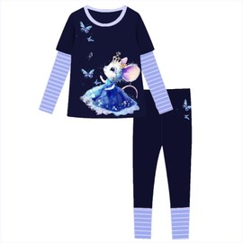 VIKITA Toddler Girls Clothes tshirts leggings 2pcs Long Sleeve Starry mouse School outfits winter Clothing Sets (4T, L3101+F5101)