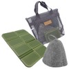 FutagoNa Sauna Introduction Set, Sauna Hat, Sauna Mat, Mesh Bag,