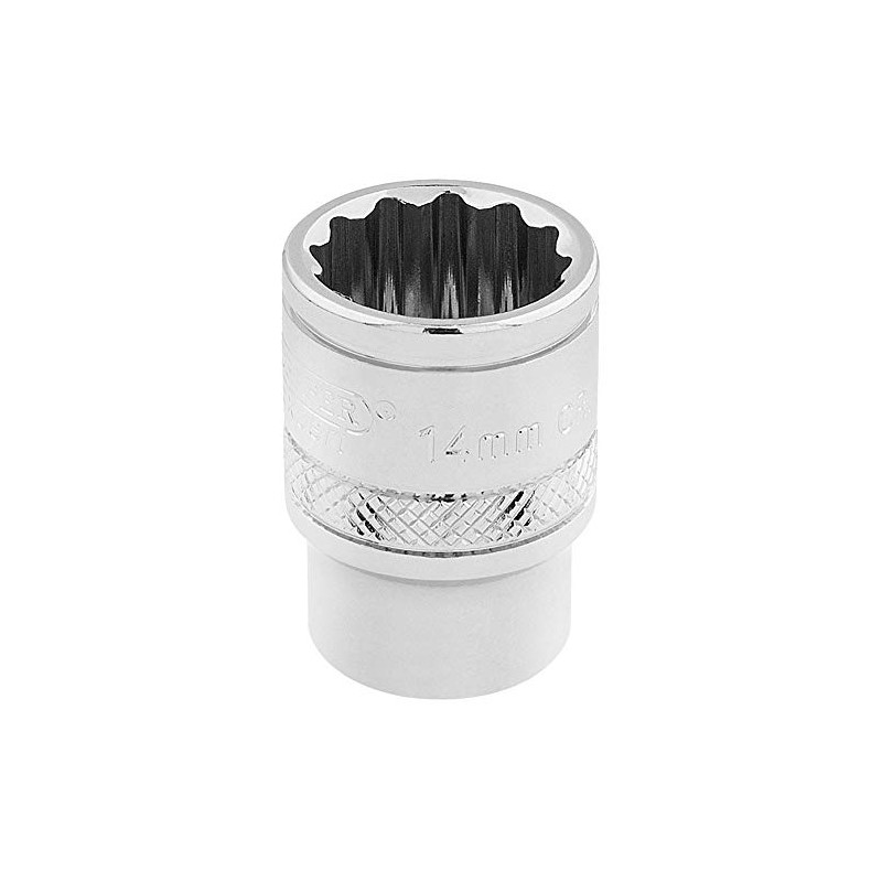 Draper 32777 3/8-Inch Square Drive 12-Point Hi-Torq Metric Socket, 14mm