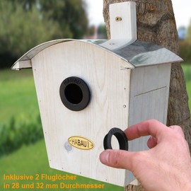 HABAU 2963 nesting box curved roof, white.