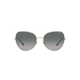 Vogue Eyewear Women's Vo4255s Sunglasses, Pale Gold/Grey Gradient Blue Polarized, 56 mm