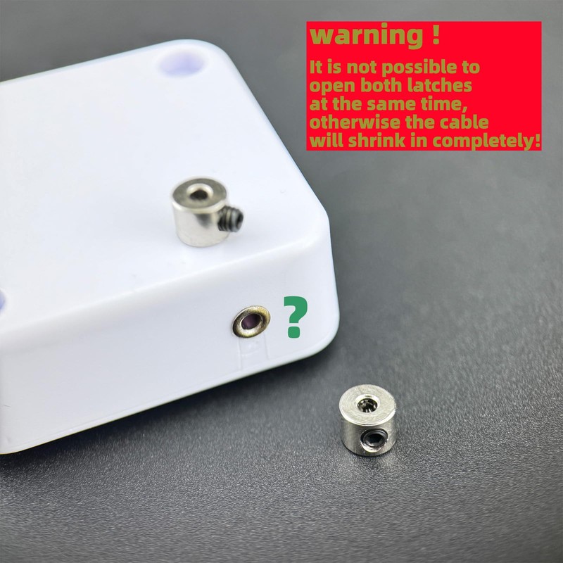 Retractable Cable Lock with Cable tie, to Prevent Loss of