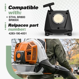 Recoil Pull Starter Assembly Compatible with STIHL BR800 BR800X Backpack Leaf Blower Replace 4283-190-4001
