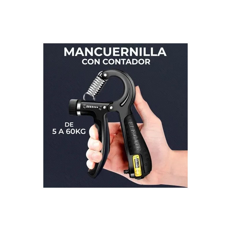 Pinza De Mano Para Ejercicio Muscular Entrenador Fitness Color Negro