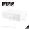 BLK&WH Large Gift Box with Ribbon 13.5x9x4.1 Inches, White Gift