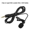 Mini Lapel Mic Clip On Lavalier Microphone 3.5mm for Phones