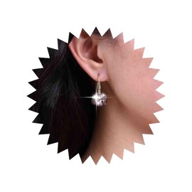 TseenYi Boho Crystal Ball Dangle Drop Earrings Purple Ball Drop Leverback Earrings Vintage Rhinestone Ball Hoop Earrings CZ Ball Bridal Earrings Jewelry for Women and Girls