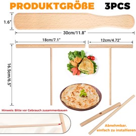 Crepes distributor, 3 pieces crepe slider, baking tools, T-shape crepes turner, crepes distributor set, crepes spatula, practical kitchen aid for pancakes, pancakes, palate ham