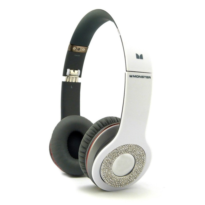 Rhinestone Bling Over The Ear Headphone Accessory, Silver-Tone