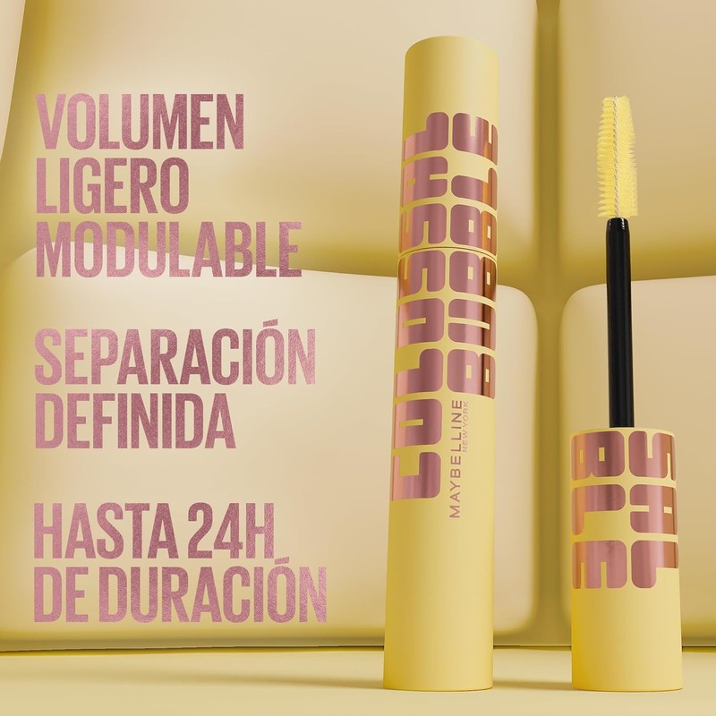 Maybelline Colossal Bubble Máscara de Pestañas, Volumen 24H, WTP, 10