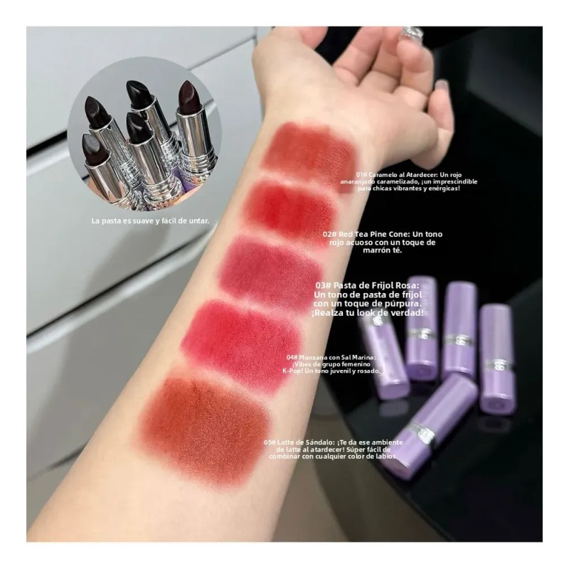 Set De Labiales Art Value Mate Terciopelo Otoño, Larga Durac