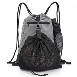 DEKAYAKER Drawstring Basketball Bag - Portable Soccer Volleyball Carrier Expandable Backpack Helmet Luggage Bags