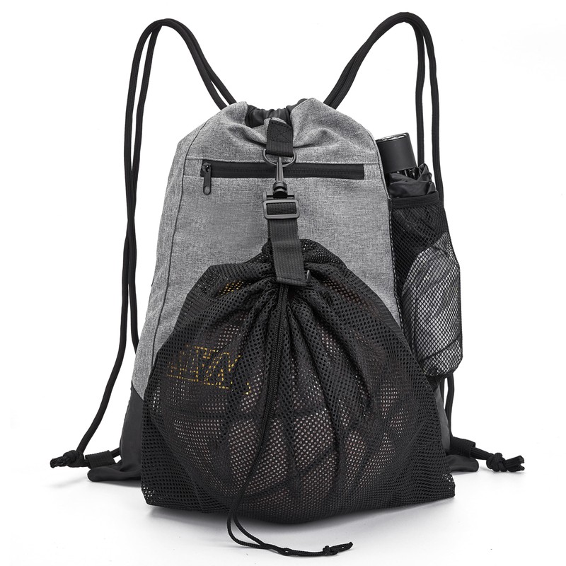 DEKAYAKER Drawstring Basketball Bag - Portable Soccer Volleyball Carrier Expandable