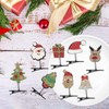 Pack of 8 Glitter Christmas Hair Clips, Santa Snowman Snowflakes