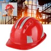 Construction Site Protective Cap Ventilate ABS Hard Hat Reflective Stripe