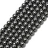 HAAMIIQII 45pcs 8mm Natural Black Hematite Beads Round Loose Gemstone