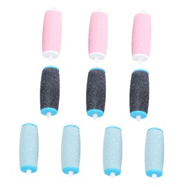 Baluue 10pcs Foot Exfoliator Wheelheads Foot Head Pedicure Roller Heads Replacement for Cuticles Dead Skin Removal Ergonomic Design for Home Shop Use