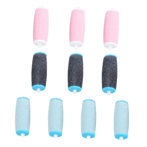 Baluue 10pcs Foot Exfoliator Wheelheads Foot Head Pedicure Roller Heads
